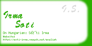 irma soti business card